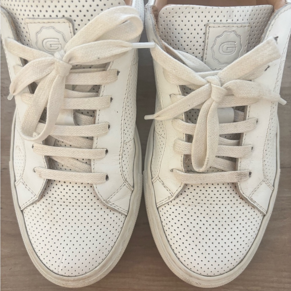 Women’s Greats White Perforated Lace-Up Sneakers - Picture 4 of 12